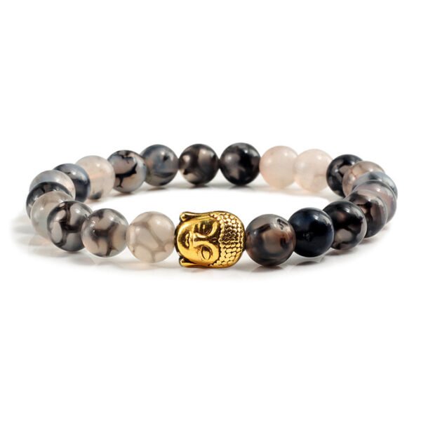 Alloy Stretch Bead String Black Dragon Bracelet - Image 4