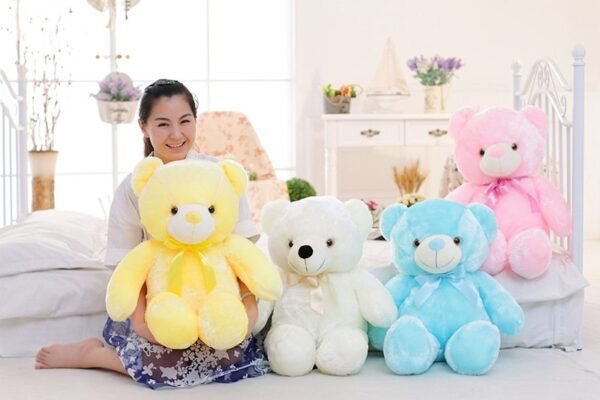 Creative Light Up LED Teddy Bear Stuffed Animals Plush Toy Colorful Glowing Christmas Gift For Kids Pillow - Image 3