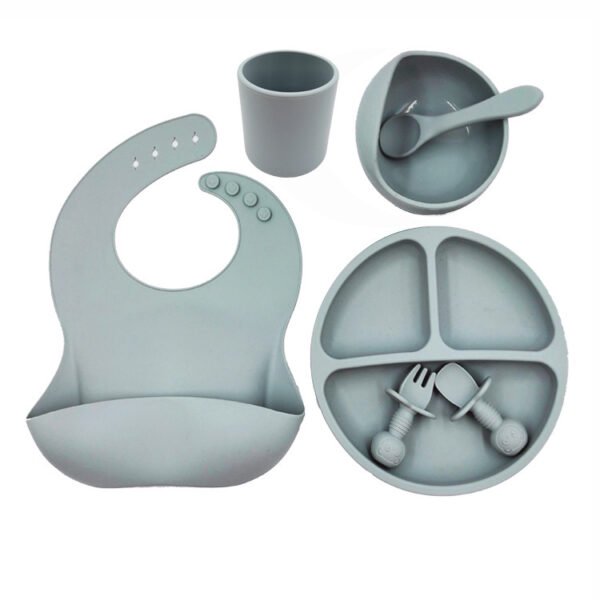 Baby Cutlery Set Silicone Bib Silicone Cup Spoon - Image 5