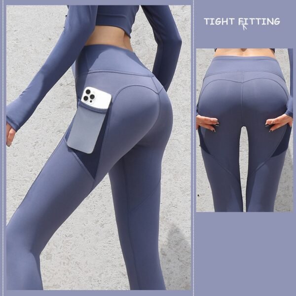 Gym Sport Seamless Leggings With Pockets Push Up High Waist Pants Women Fitness Running Yoga Pants Gym Sport Seamless Leggings - Image 6